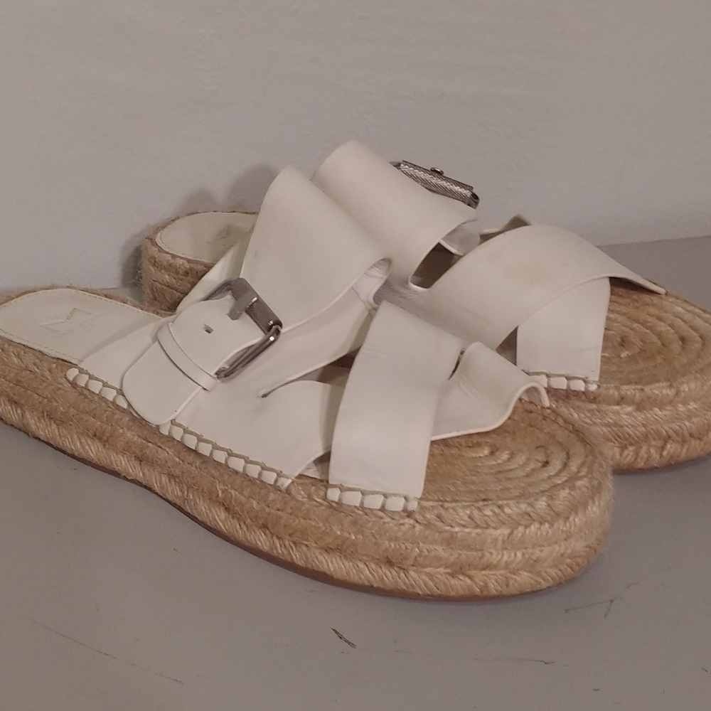 Womens Espadrille Platform Slide Sandal